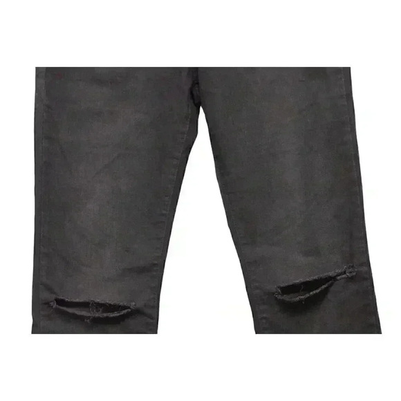 Pistola Jeans Size 29 Black Distressed Denim Raw Hem Ankle Skinny Grunge Punk - Picture 3 of 11